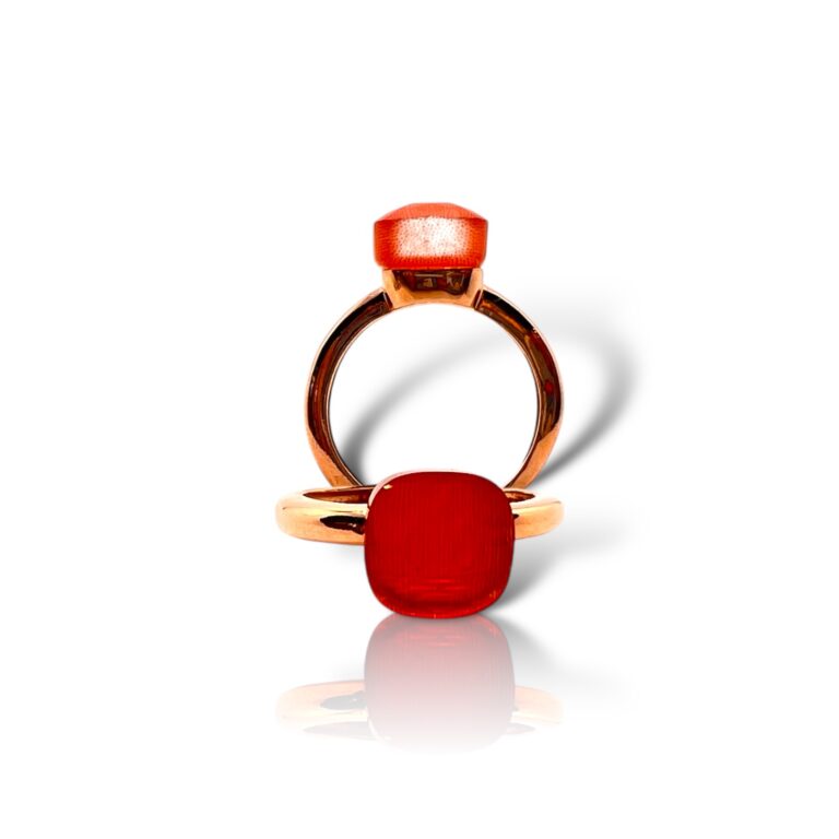 Anello Square Arancio Intenso