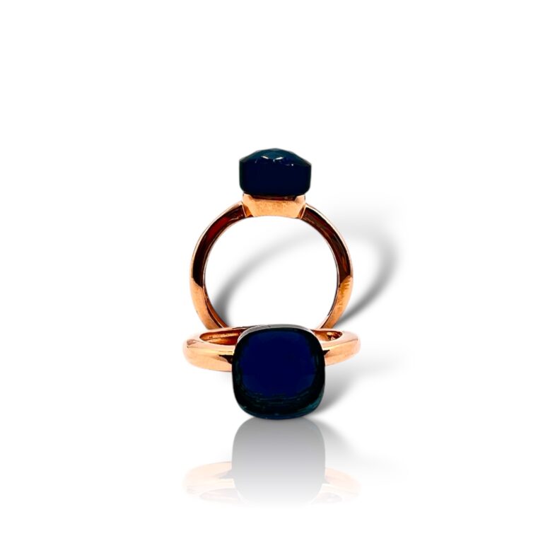 Anello Square blu