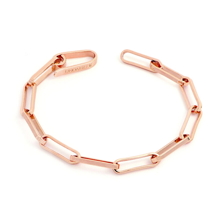 Bracciale in bronzo dorato rosa